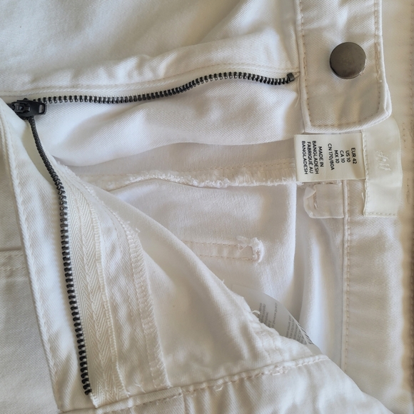 H&M white cargo pants - size 10 - Picture 5 of 7